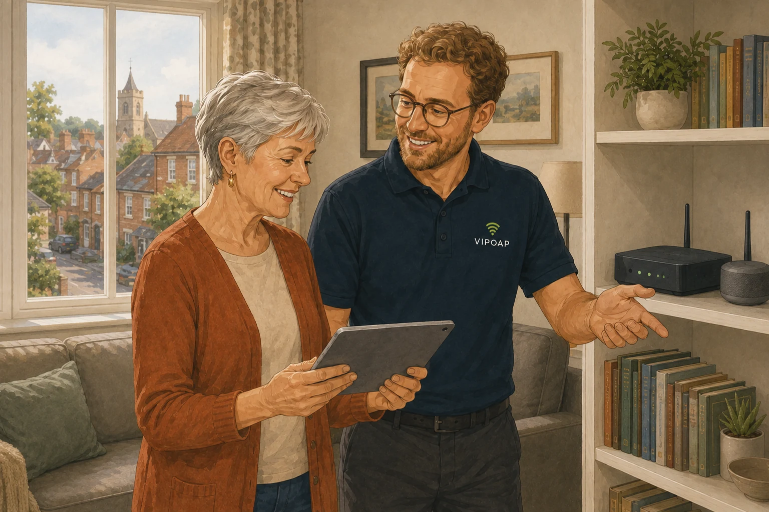 A VIPOAP Engineer Partner carrying out an annual technology review with a customer